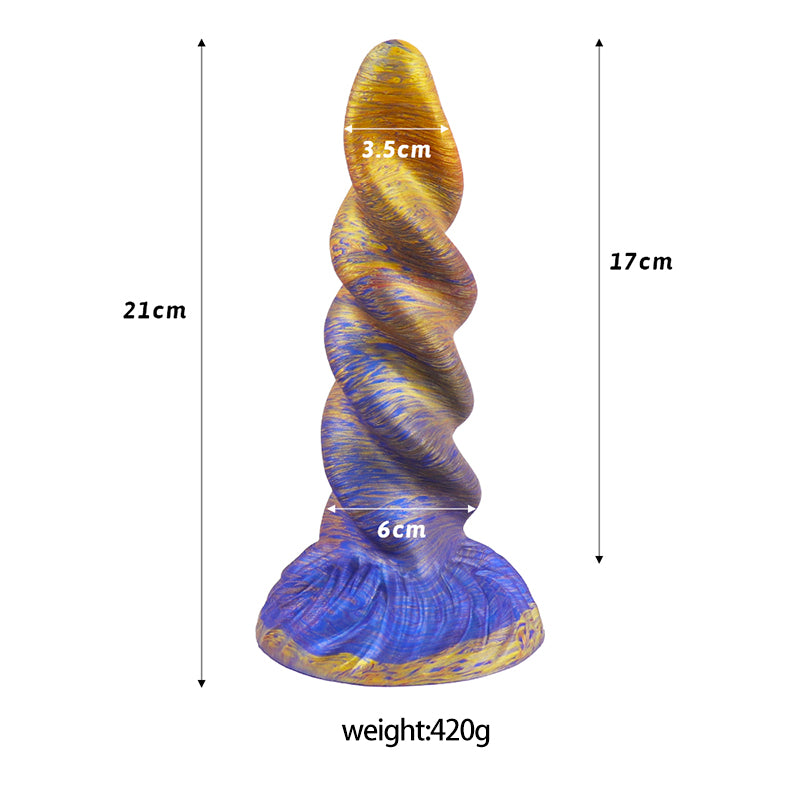 ANAL DILDO 8 INCH KNOTTED COLORFUL