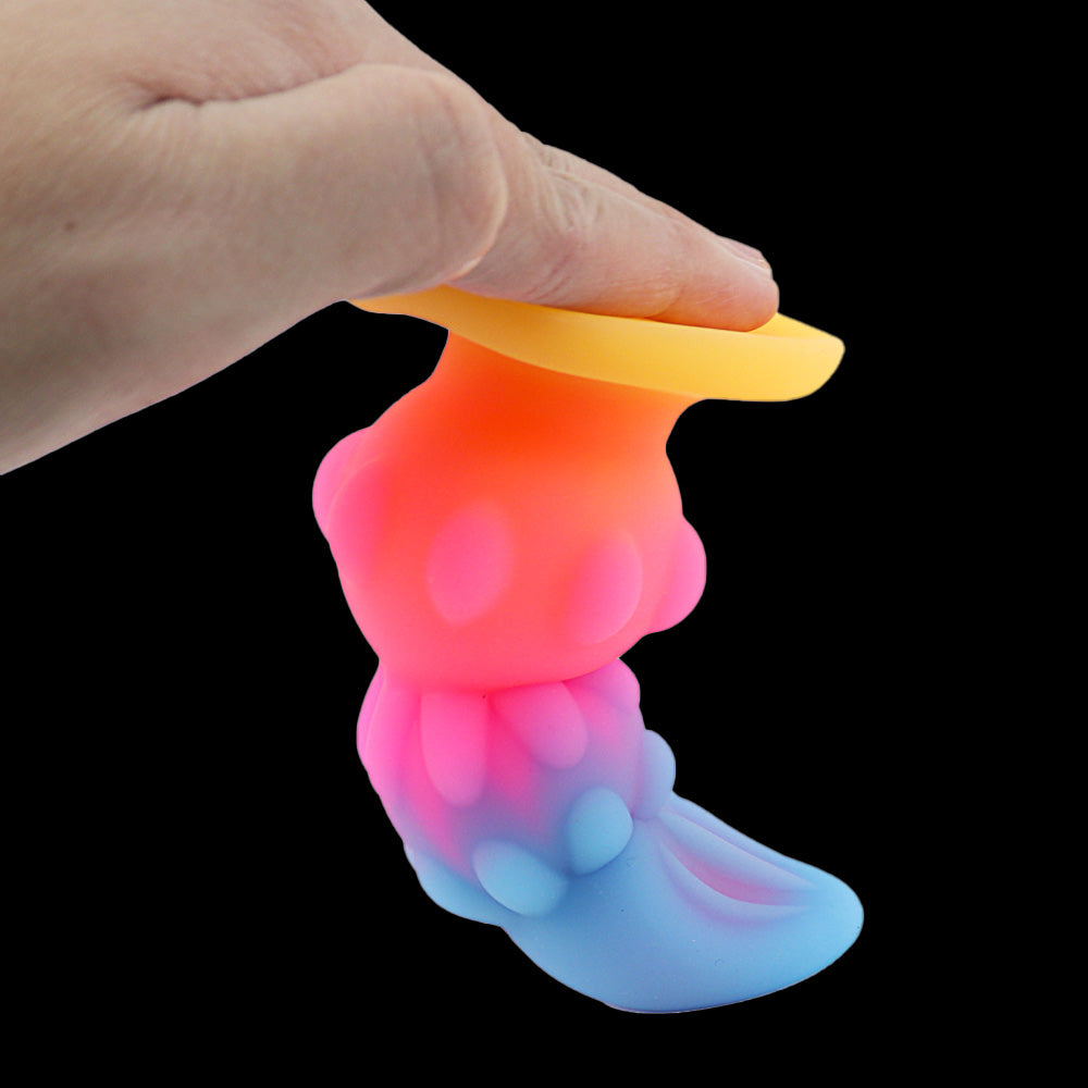 ANAL DILDO KNOTTED 8 INCH COLORFUL