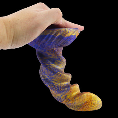 ANAL DILDO 8 INCH KNOTTED COLORFUL