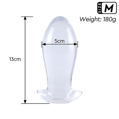 ANAL DILDO 7 INCH TRANSPARENT TPE