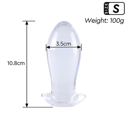 ANAL DILDO 7 INCH TRANSPARENT TPE