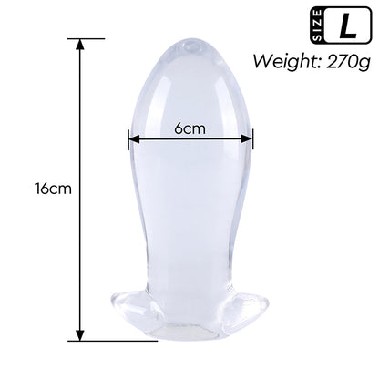 ANAL DILDO 7 INCH TRANSPARENT TPE