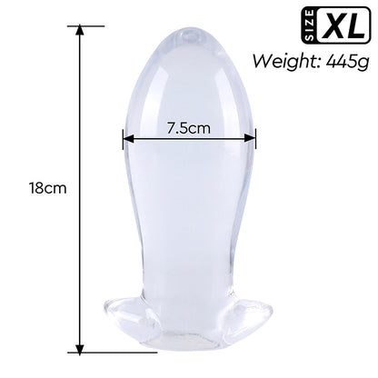 ANAL DILDO 7 INCH TRANSPARENT TPE