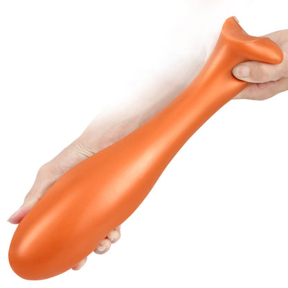 ANAL DILDO 9 INCH BLACK SILICONE