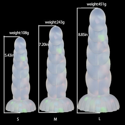 ANAL DILDO 9 INCH LUMINOUS COLORFUL