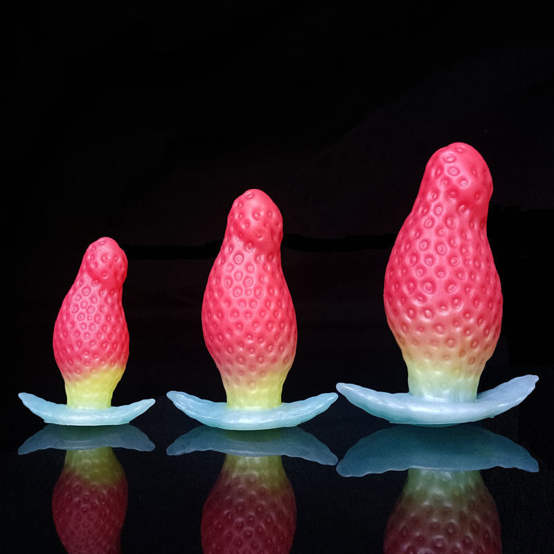 DILDO ANAL FANTASY SILICONG 5 POUCES FRAISE