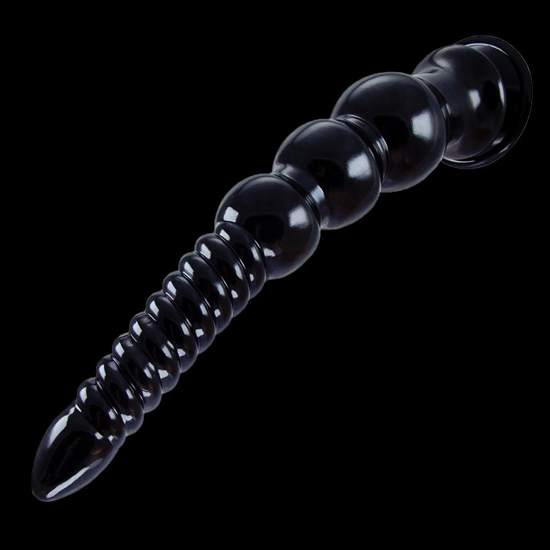 ANAL DILDO KNOTTED 12 INCH BLACK