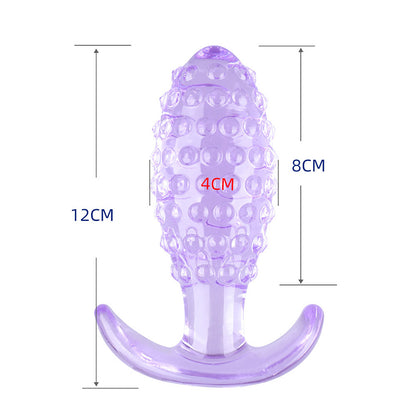 ANAL DILDO KNOTTED 5 INCH TRANSPARENT