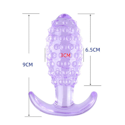 ANAL DILDO KNOTTED 5 INCH TRANSPARENT