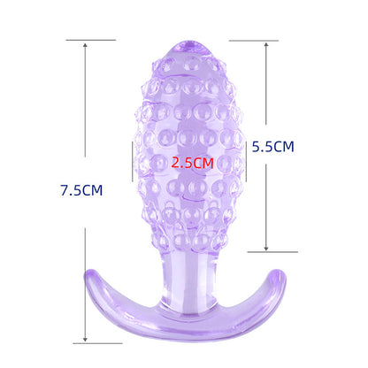 ANAL DILDO KNOTTED 5 INCH TRANSPARENT