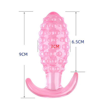 ANAL DILDO KNOTTED 5 INCH TRANSPARENT