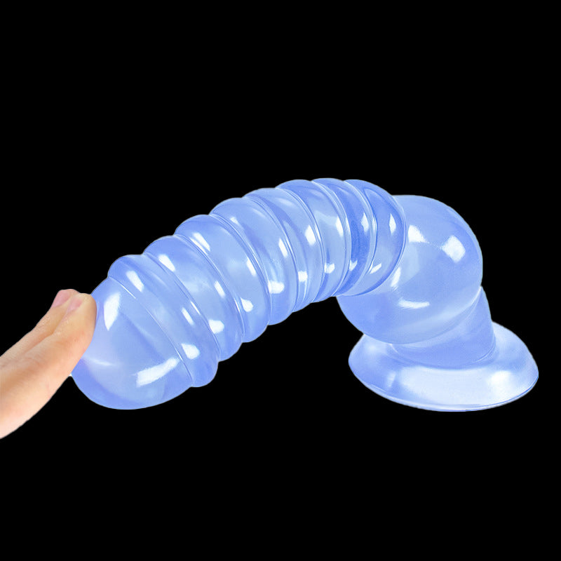 ANAL DILDO KNOTTED 9 INCH BLUE