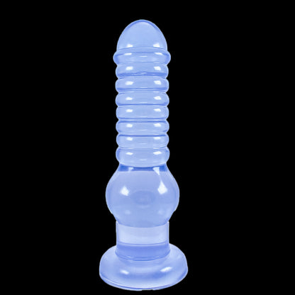 ANAL DILDO KNOTTED 9 INCH BLUE