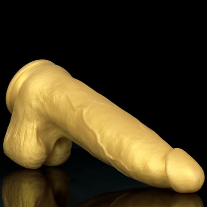 HUGE DILDO REALISTIC SILICONE 13 INCH GOLD