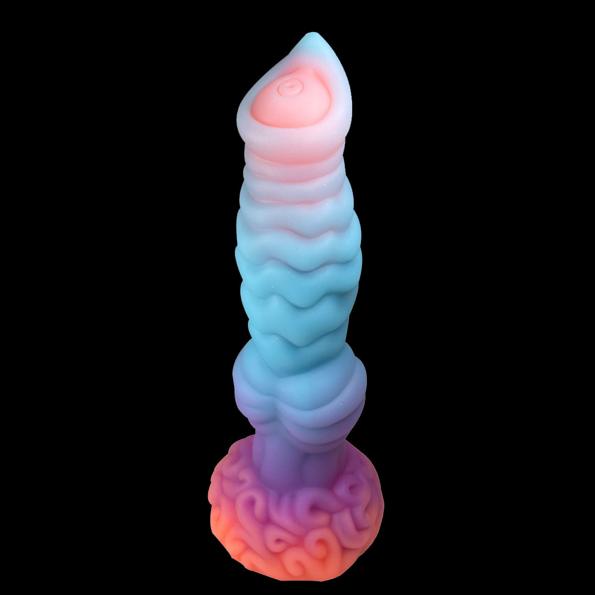 DOG DILDO ANAL SILICONE 10 INCH KNOTTED