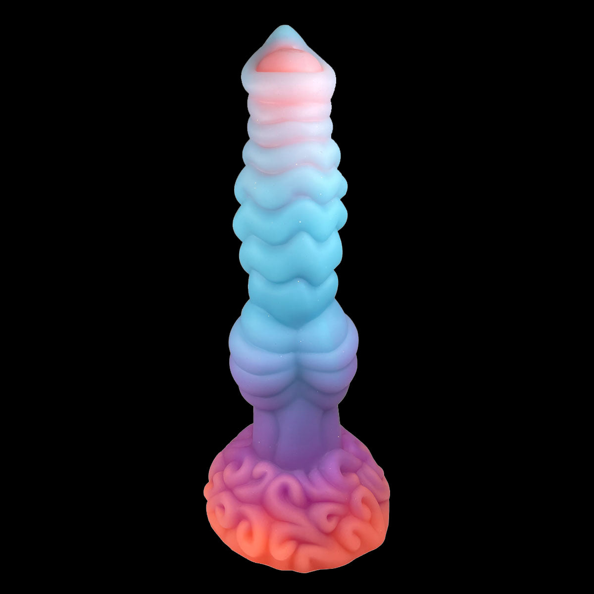 DOG DILDO ANAL SILICONE 10 INCH KNOTTED