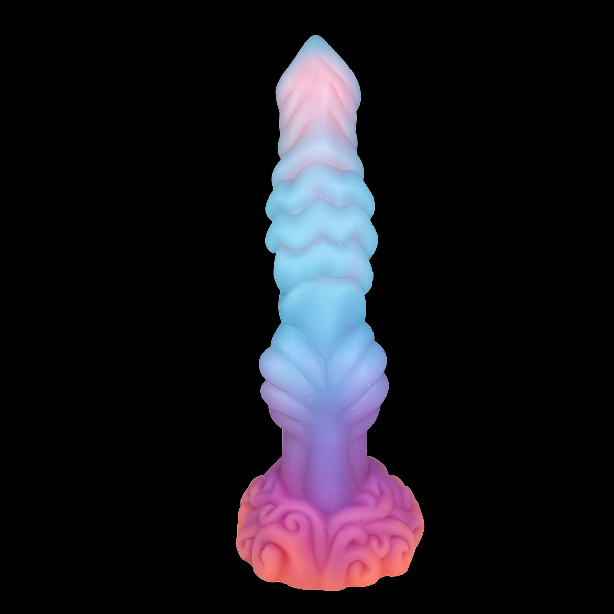 DOG DILDO ANAL SILICONE 10 INCH KNOTTED