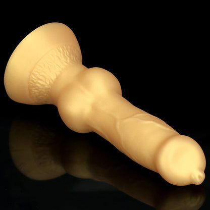 DILDO POUR CHIEN EN SILICONE 7 POUCES OR