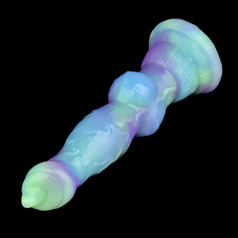 DOG DILDO KNOTTED 7 INCH LOTUS COLOR