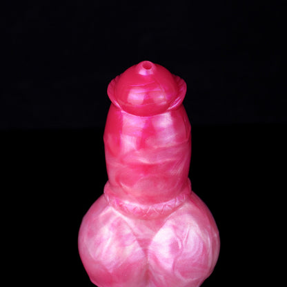 DOG DILDO KNOTTED SQUIRTING 7 INCH PINK