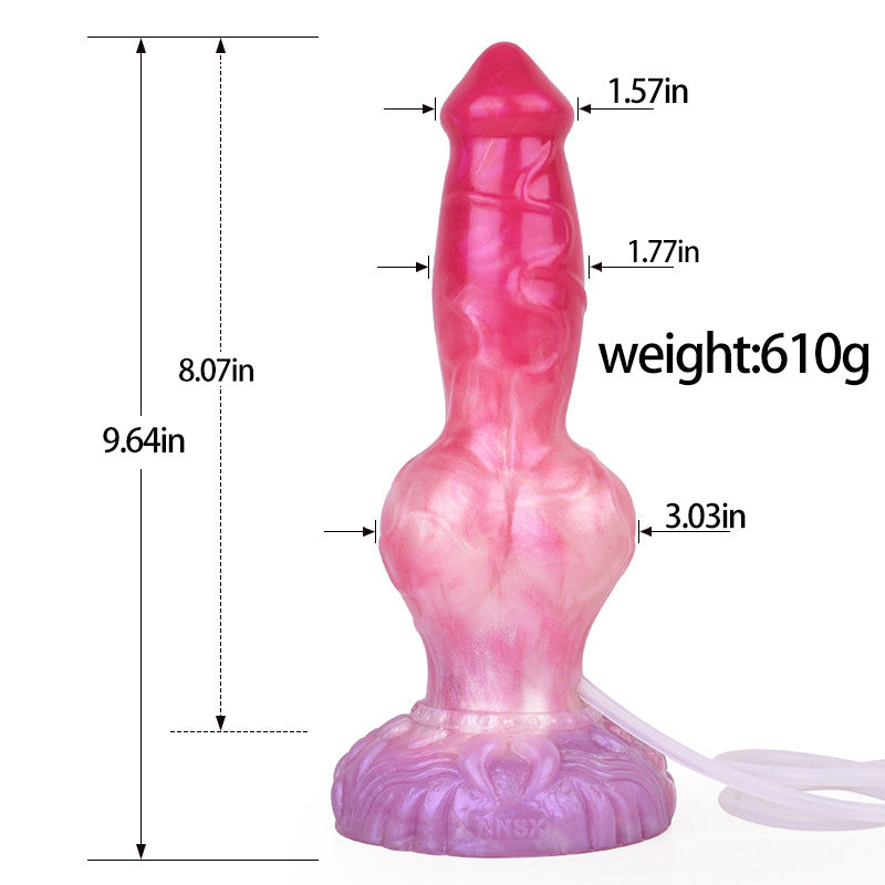 DOG DILDO SQUIRTING KNOTTED 10 INCH PINK