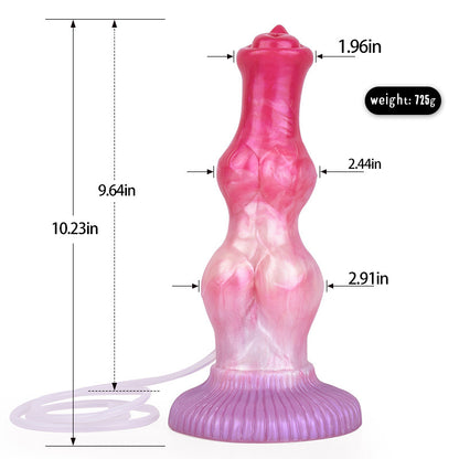 DOG DILDO SQUIRTING KNOTTED 10 INCH PNK