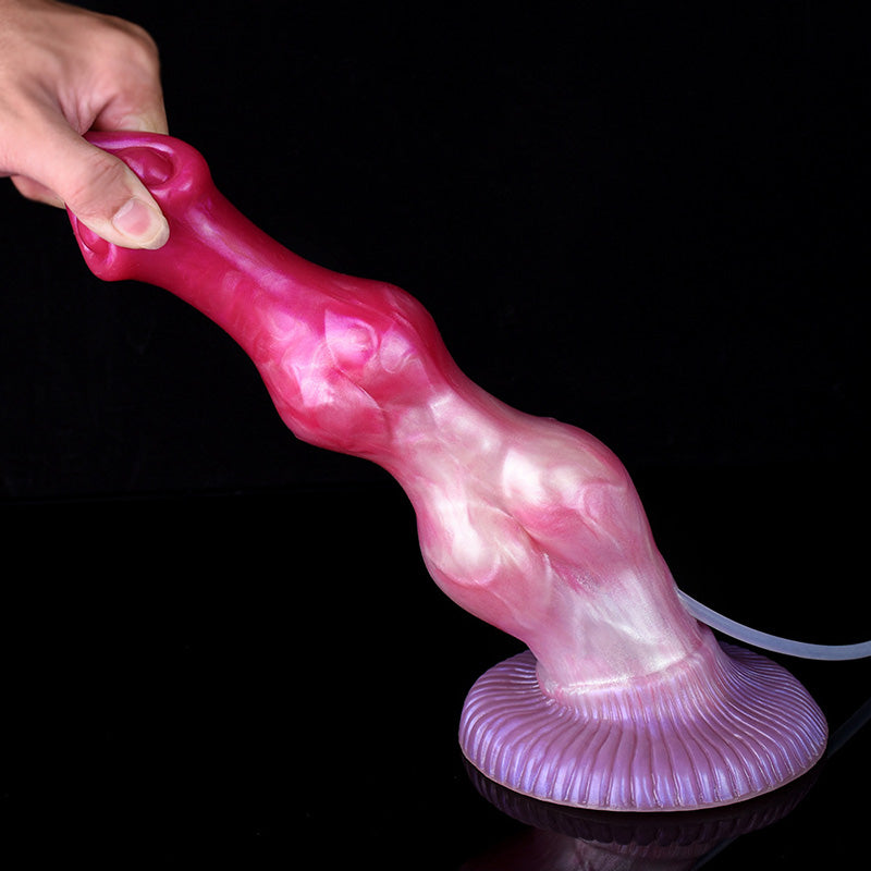 DOG DILDO SQUIRTING KNOTTED 10 INCH PNK