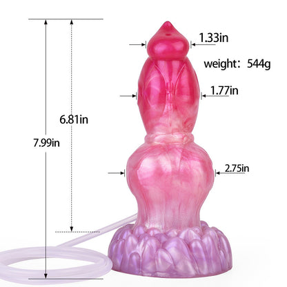 DOG DILDO SQUIRTING KNOTTED SILICONE 8 INCH