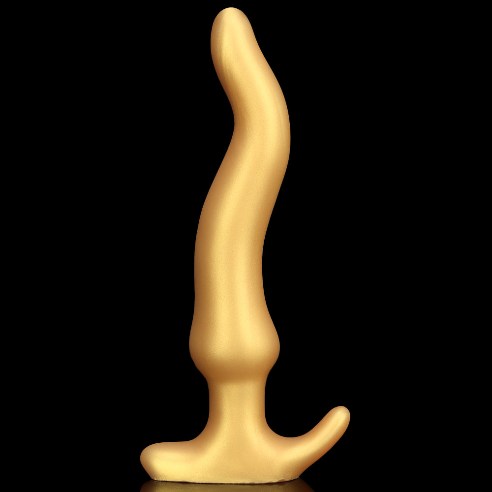 DOUBLE ENDED DILDO HUGE SILICONE 13 INCH GOLD