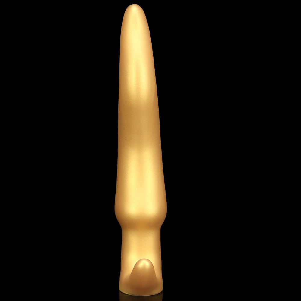 DOUBLE ENDED DILDO HUGE SILICONE 13 INCH GOLD