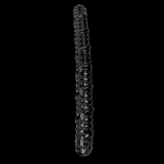 DOUBLE SIDED DILDO HUGE SPIKED PVC 24 INCH BLACK