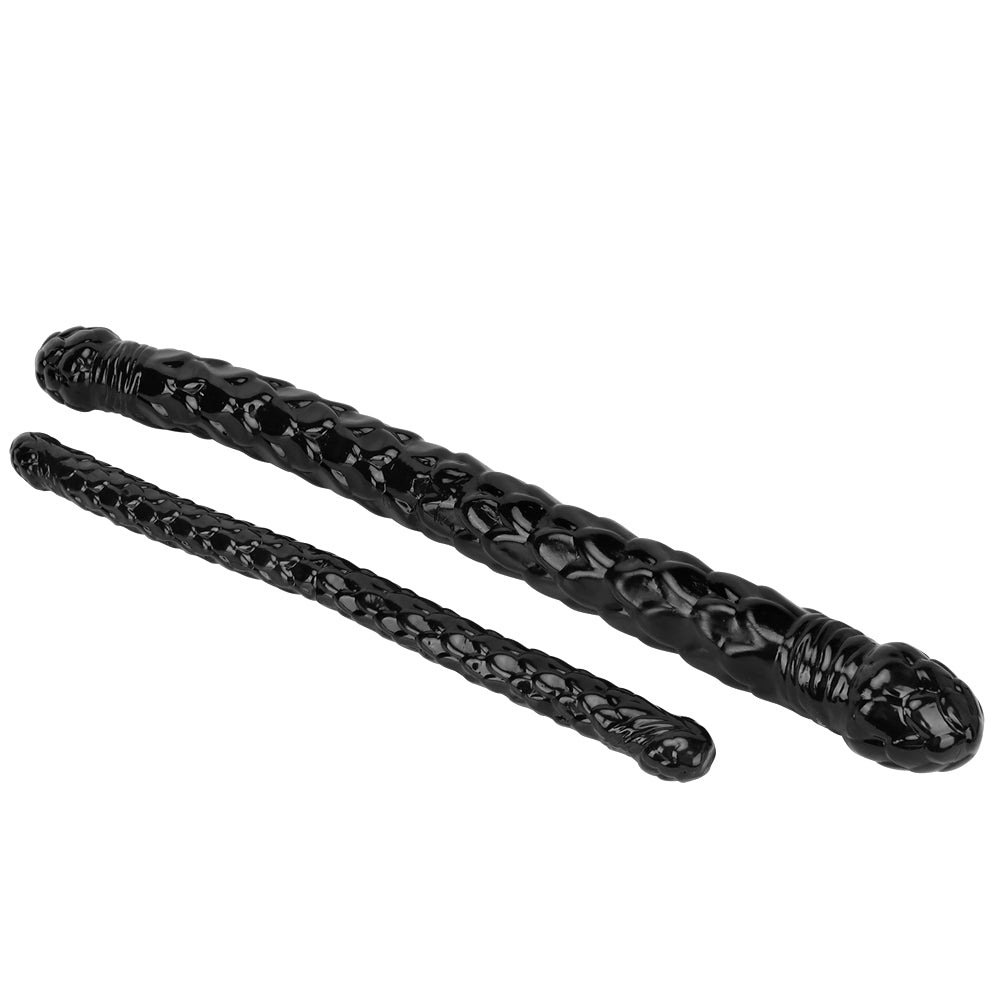 DOUBLE SIDED DILDO PVC 27 INCH GIANT BLACK