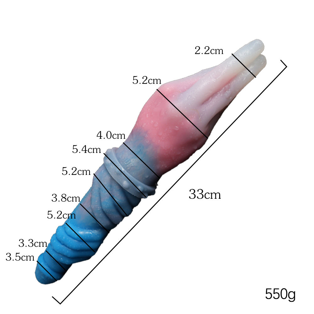 DILDO DOUBLE FACE ÉNORME TORSE SILICONE 13 POUCES