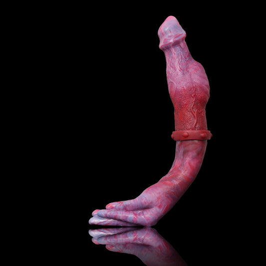 DILDO DOUBLE FACE ÉNORME TORSE SILICONE 15 POUCES ROUGE