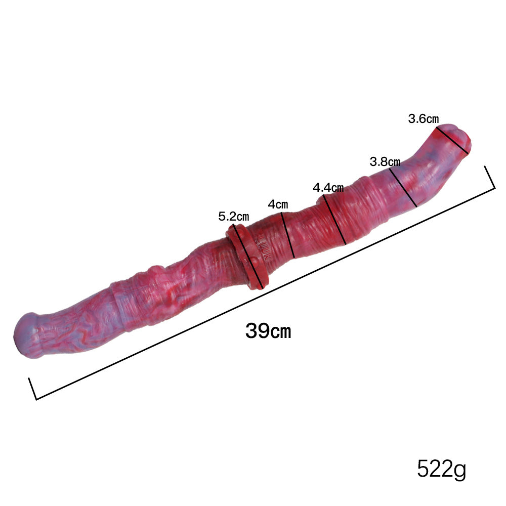 DILDO DOUBLE FACE MONSTRE SILICONE 15 POUCES ÉNORME