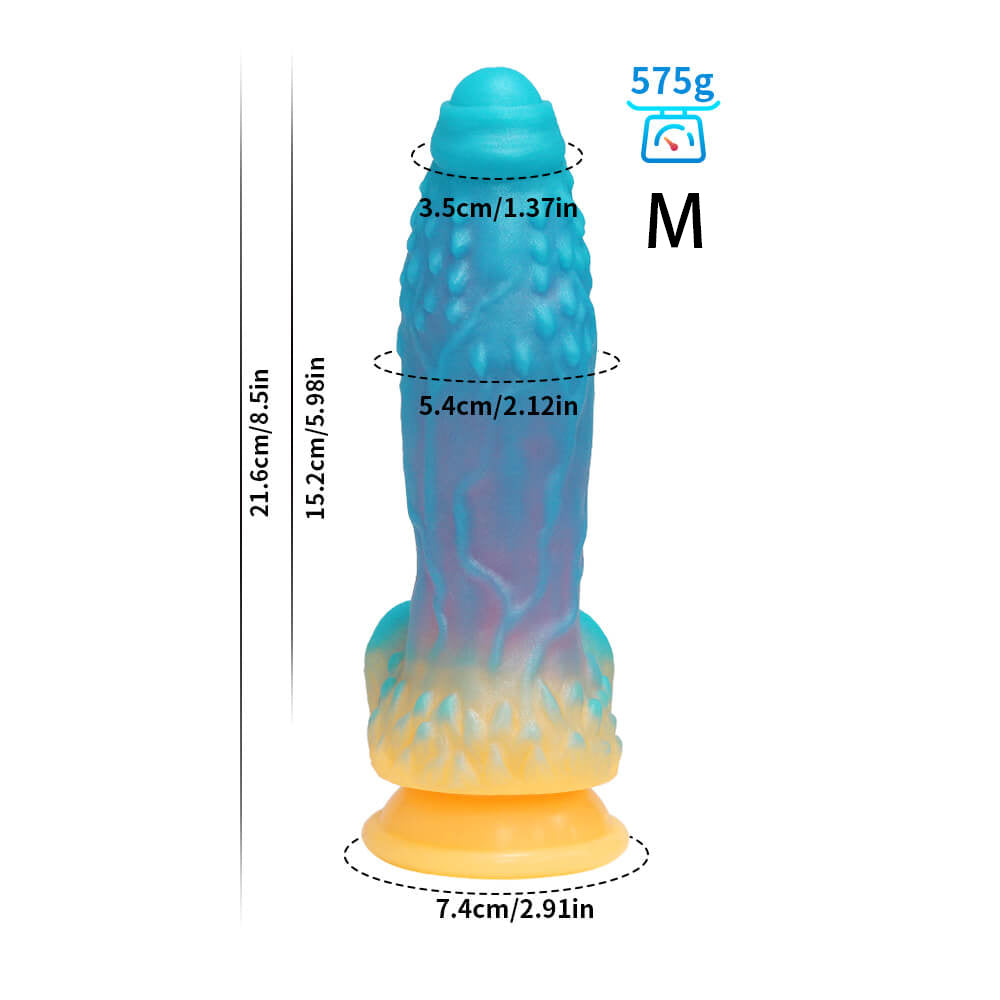 MONSTER DILDO FANTASY SILICONE 10 INCH GLOW IN THE DARK