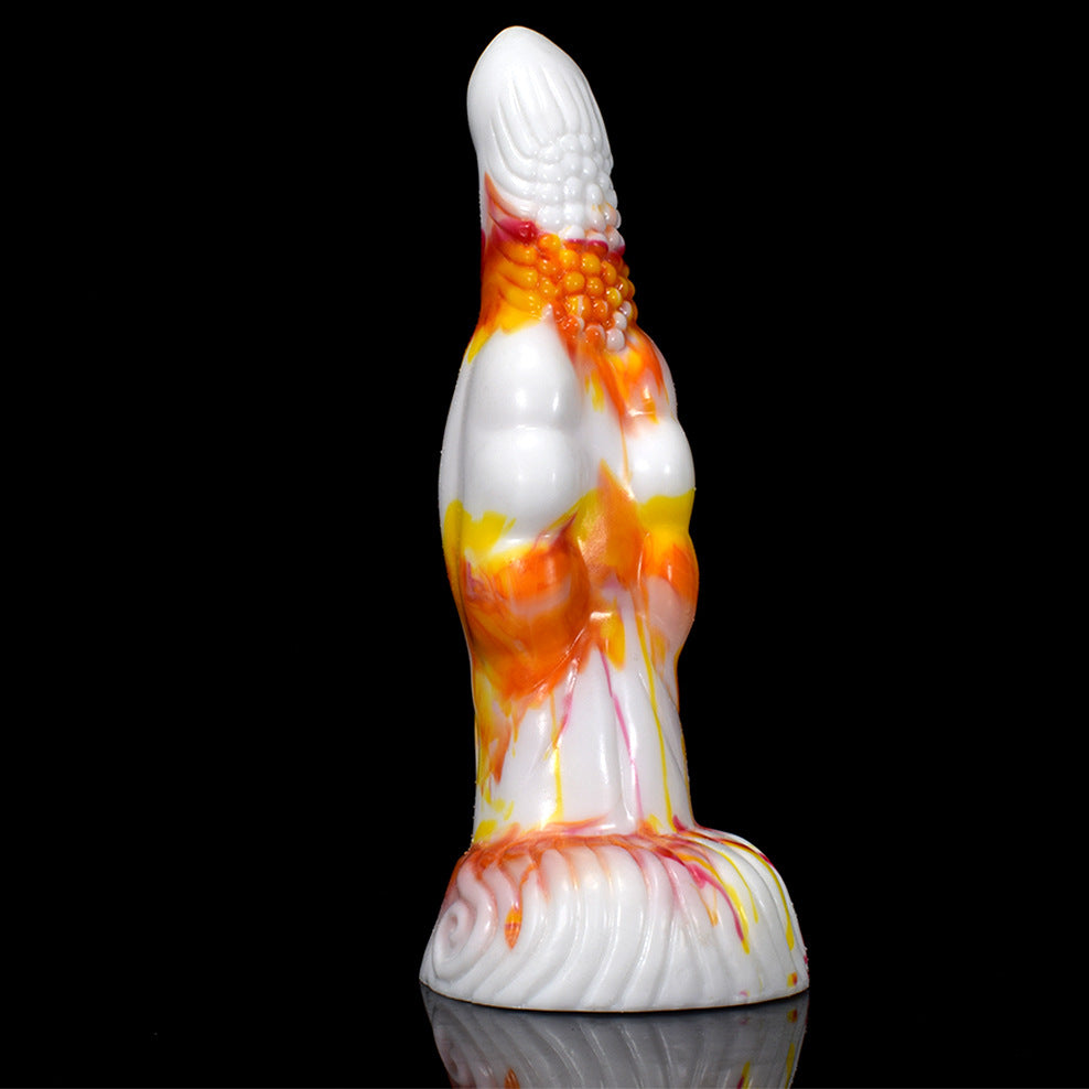 TENTACLE DILDO KNOTTED SILICONE 9 INCH FLAMES 2.0