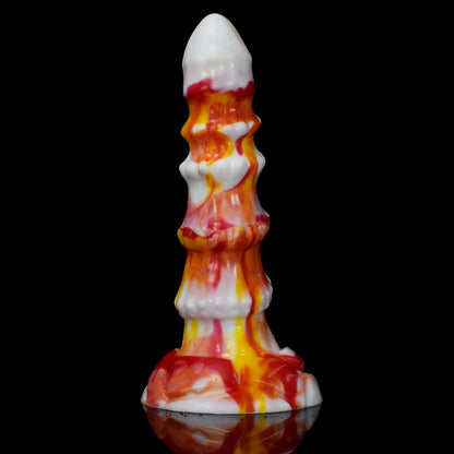 TENTACLE DILDO KNOTTED SILICONE 9 INCH FLAMES 2.0