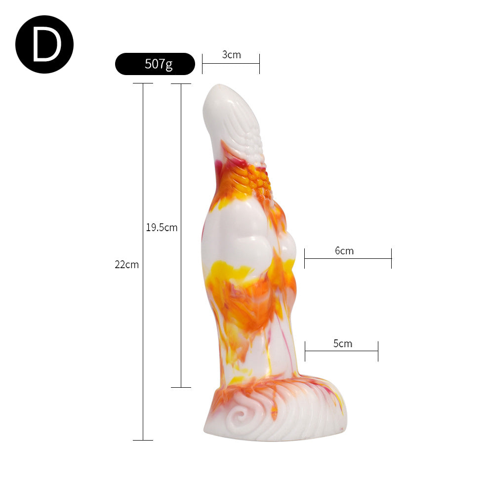 TENTACLE DILDO KNOTTED SILICONE 9 INCH FLAMES 2.0