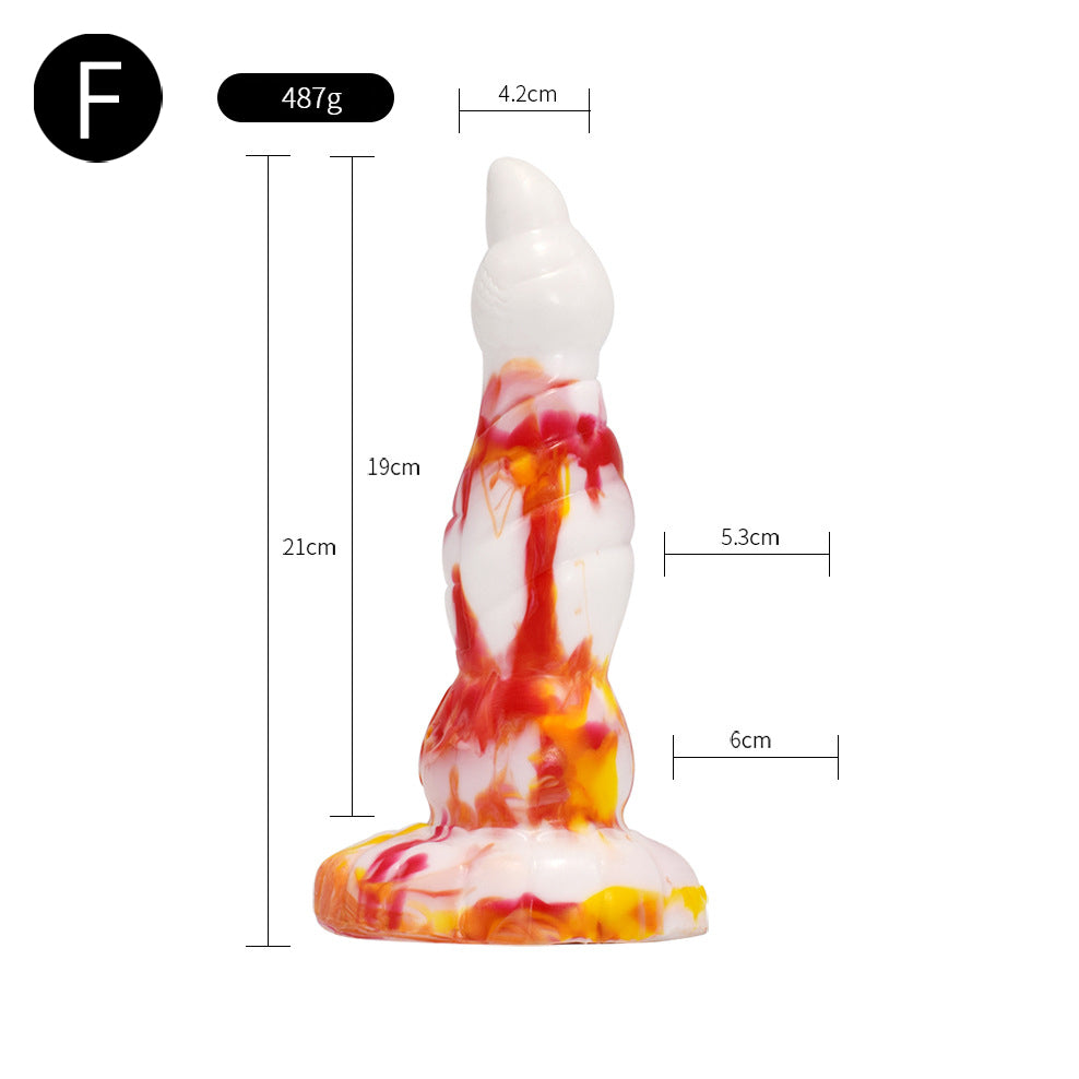 TENTACLE DILDO KNOTTED SILICONE 9 INCH FLAMES 2.0