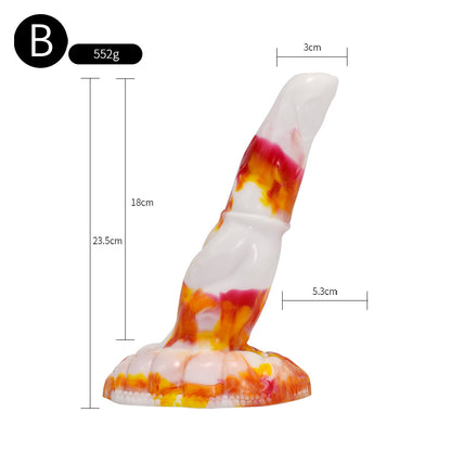 TENTACLR DILDO MONSTER SILICONE 9 POUCES FLAMES 1.0