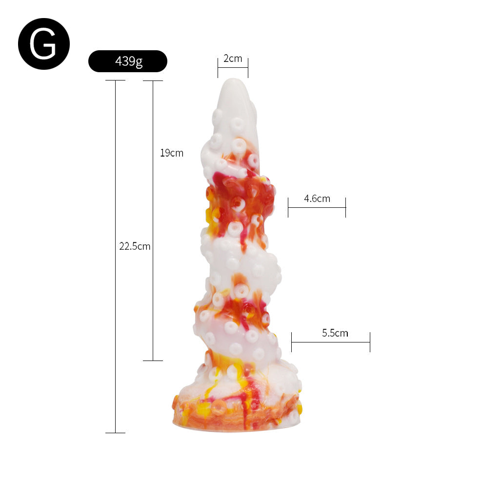 TENTACLR DILDO MONSTER SILICONE 9 INCH FLAMES 1.0