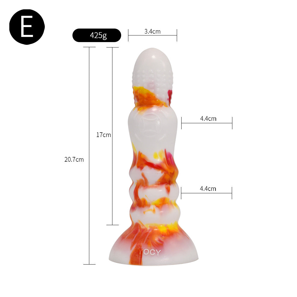 TENTACLR DILDO MONSTER SILICONE 9 INCH FLAMES 1.0