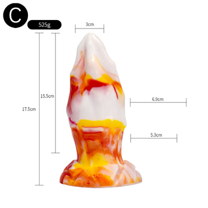 TENTACLE DILDO MONSTER SILICONE 9 INCH FLAMES 2.0