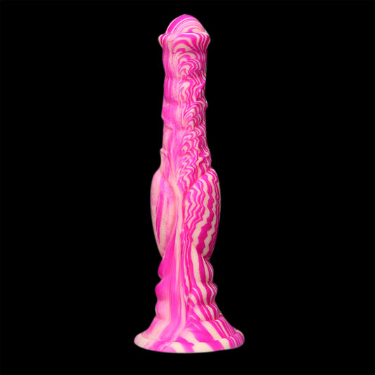 Gode ​​cheval fantaisie en silicone 30,5 cm rose