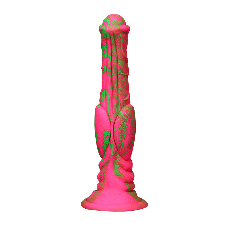 Gode ​​cheval fantaisie en silicone 30,5 cm rose