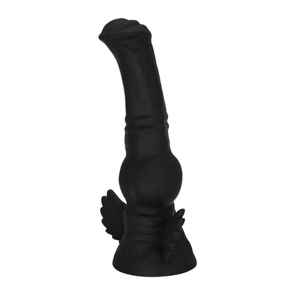 HORSE DILDO ANAL SILICONE 8 INCH BLACK WINGS