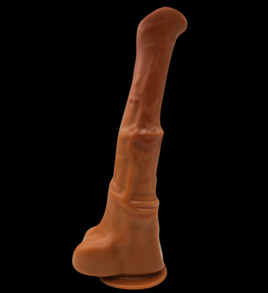 HORSE DILDO ANAL GIANT PVC 16 INCH LONG BROWN