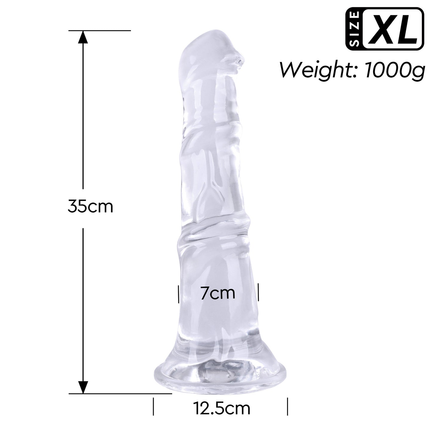 HORSE DILDO GIANT SILICONE 16 INCH CRYSTAL