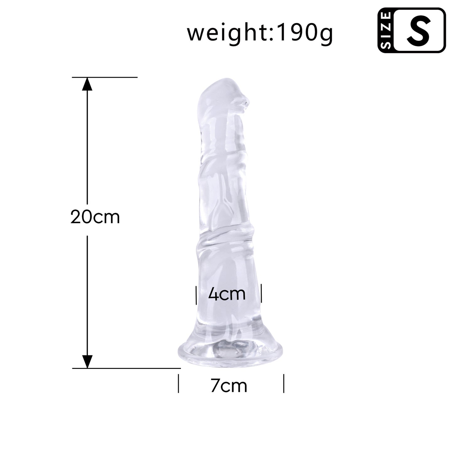 HORSE DILDO GIANT SILICONE 16 INCH CRYSTAL